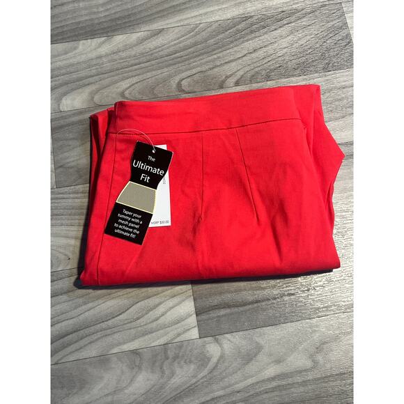 NWT Zac & Rachel The Ultimate Fit High Rise Pant Women Sz 14 Color Hibiscus Pink - Picture 8 of 8